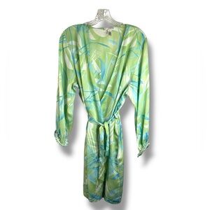 Oscar de la Renta Leaf Print Robe